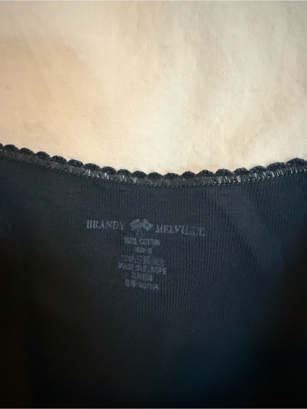 Brandy Melville black tank with trim detail - Picture 3 of 3